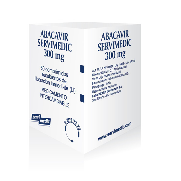 Imagen de ABACAVIR SERVIMEDIC 300 mg [60 comp.]