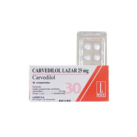 Imagen de CARVEDILOL LAZAR 25 25 mg [30 comp.]