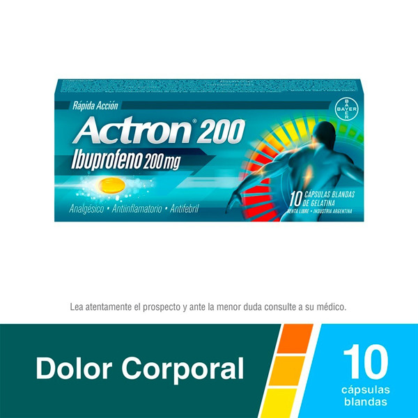 Imagen de ACTRON 200 RAPIDA ACCION 200 mg [10 cap.]