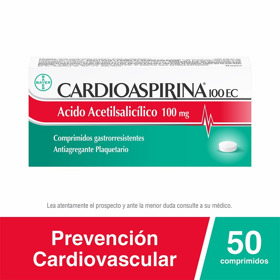 Imagen de CARDIOASPIRINA EC 100 CAJA 100 mg [50 comp.]