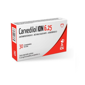 Imagen de CARVEDILOL ION  6.25 6,25 mg [30 comp.]
