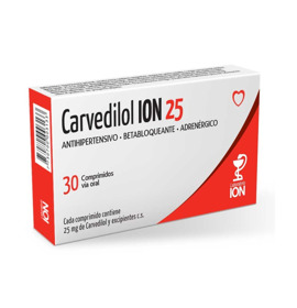 Imagen de CARVEDILOL ION 25 25 mg [30 comp.]