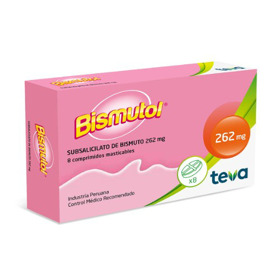 Imagen de BISMUTOL COMPRIMIDOS MASTICABLES 262 mg [8 comp.]