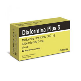 Imagen de DIAFORMINA PLUS 5 5 mg [20 comp.]
