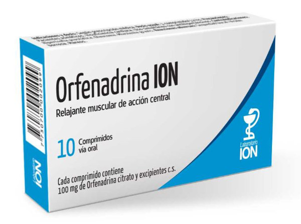 Imagen de ORFENADRINA ION 100 mg [10 comp.]
