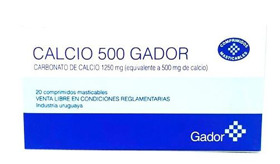 Imagen de CALCIO GADOR 500 mg [20 comp.]